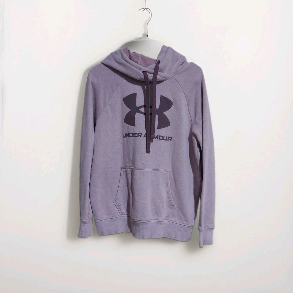 Under Armour Women's Hoodie Sweatshirt Size Medium Pullover Purple Long Sleeve
